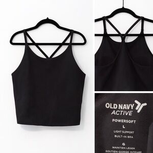 🖤 Old Navy Active PowerSoft Cropped Tank – Size Large